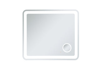 Lux 36in x 40in Hardwired LED mirror with magnifier and color changing temperature 3000K/4200K/6000K