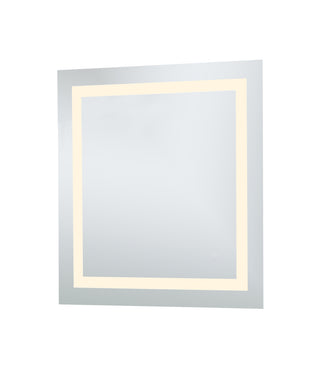 LED Hardwired Mirror Square W28 H28 Dimmable 3000K