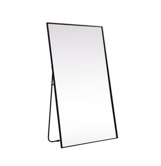 Metal Frame Rectangle Full Length Mirror 36x60 Inch in Black