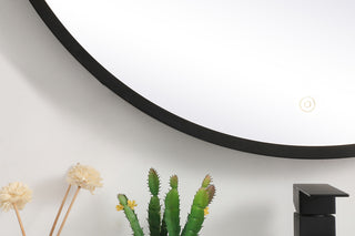 Pier 32 inch LED mirror with adjustable color temperature 3000K/4200K/6400K in black