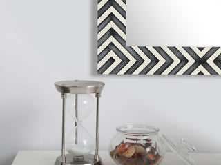 Rectangular mirror 30x20 inch in chevron