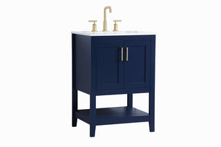 24 inch Single Bathroom Vanity in Blue