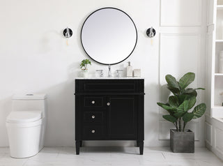 32 inch Single bathroom vanity in Black