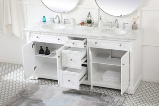 72 inch double bathroom vanity in White