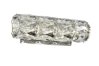 Valetta Integrated LED chip light Chrome Wall Sconce Clear Royal Cut Crystal