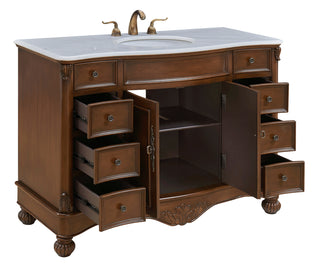 48 In. Single Bathroom Vanity Set In Teak Color