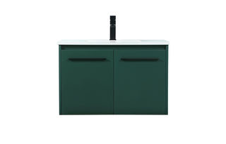 30 inch Single bathroom vanity in green