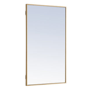 Metal frame Rectangle Mirror 24 inch Brass