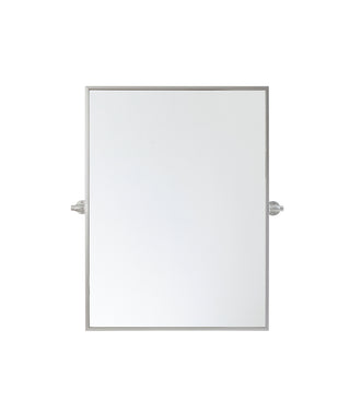 Rectangle pivot mirror 24x32 inch in silver