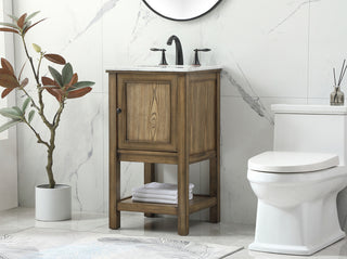 19 inch Single bathroom vanity in driftwood