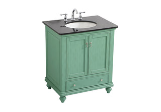 30 inch Single bathroom vanity in vintage mint