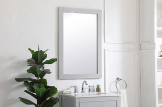 Aqua rectangle vanity mirror 24 inch in Grey