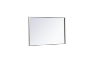 Metal frame rectangle mirror 18x28 inch in silver