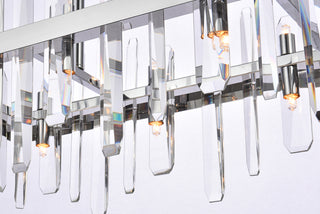 Serena 30 inch crystal rectangle chandelier in chrome