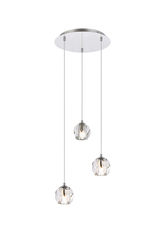 Eren 3 lights Chrome pendant