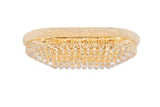 Primo 18 light Gold Flush Mount Clear Royal Cut Crystal