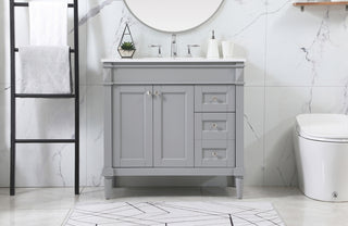 36 inch Single bathroom vanity in grey