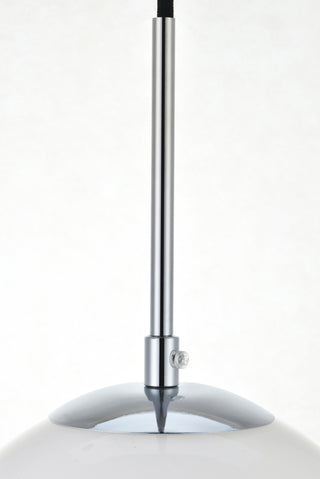 Baxter 1 Light Chrome Pendant With Frosted White Glass