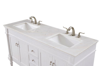 60 In. Single Bathroom Vanity Set In Antique White