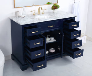 48 inch Single bathroom vanity in Blue