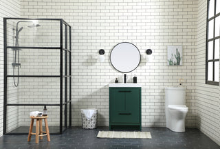 24 inch Single bathroom vanity in Green