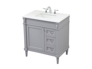 32 inch Single bathroom vanity in grey