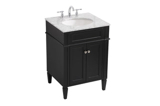 24 inch Single bathroom vanity in Black