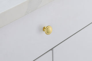 Logyn 1.3" Diameter Brushed Gold Mushroom Knob Multipack (Set of 10)