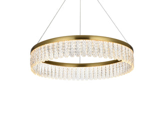 Rune 24 inch Adjustable LED chandelier in Satin Gold