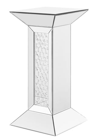 12 inch Crystal End Table in Clear Mirror Finish