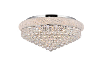 Primo 15 light Chrome Flush Mount Clear Royal Cut Crystal