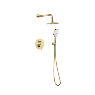 George Complete Shower Faucet System with Rough-in Valve in Brushed Gold