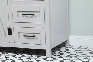 42 inch Single bathroom vanity in grey with backsplash