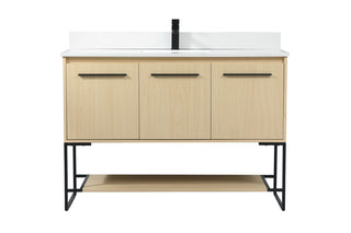 48 inch Single bathroom vanity in maple with backsplash