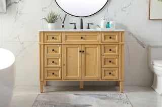 48 inch Single bathroom vanity in natural wood