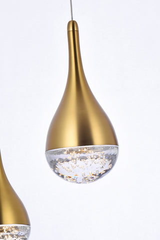 Amherst 14.5 inch LED pendant in satin gold