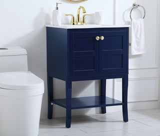 24 inch bathroom vanity in Blue