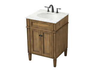 24 inch Single bathroom vanity in driftwood