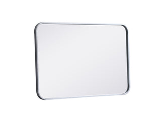 Soft corner metal rectangular mirror 20x30 inch in Silver