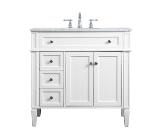 36 inch Single bathroom vanity in White