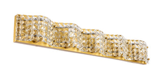 Ollie 5 light Brass and Clear Crystals wall sconce