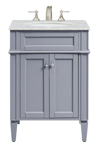 24 In. Single Bathroom Vanity Set In Grey