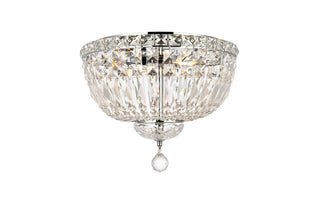 Tranquil 4 light Chrome Flush Mount Clear Royal Cut Crystal