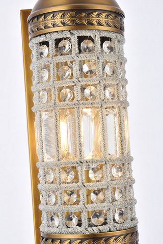 Olivia 1 light French Gold Wall Sconce Clear Royal Cut Crystal