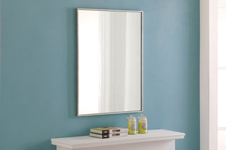 Metal frame Rectangle Mirror 24 inch Silver