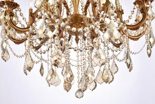 Rosalia 10 light French Gold Chandelier Golden Teak (Smoky) Royal Cut Crystal