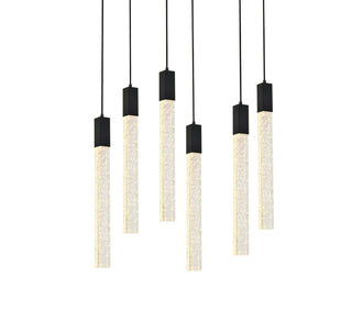 Weston 6 lights pendant in black