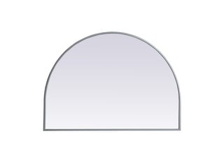 Metal Frame Arch Mirror 33x24 Inch in Silver