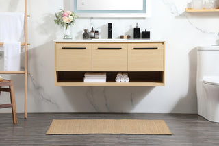 48 inch Single bathroom vanity in maple