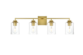 Ronnie 4 light Brass and Clear Bath Sconce